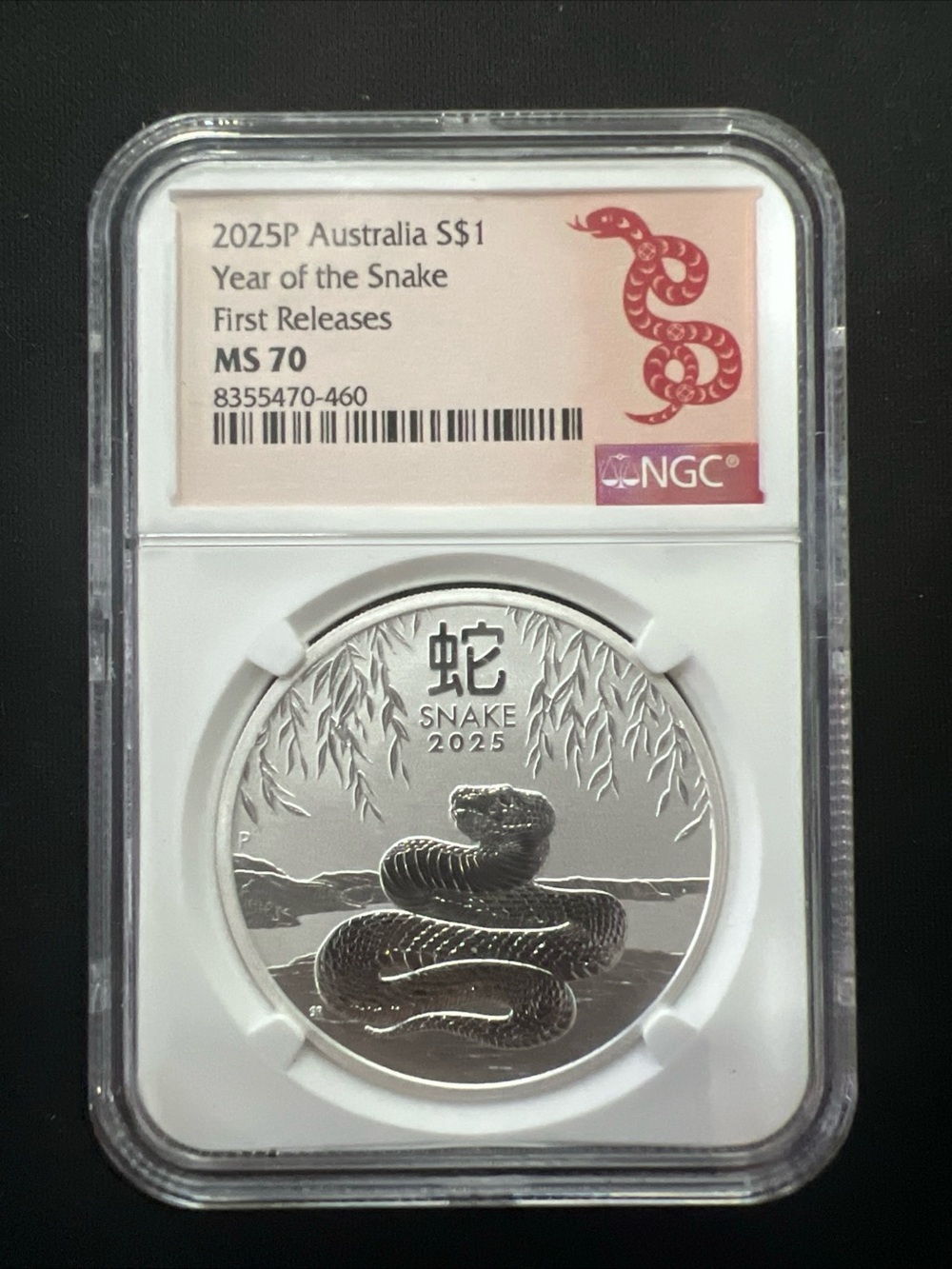 2025-P Australia $1 Year of the Snake NGC MS70 First Releases 1oz Silver